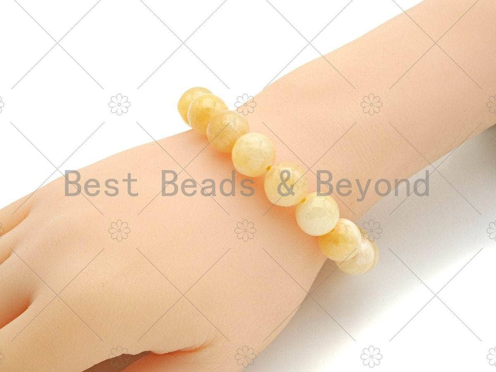 Yellow Jade Stretchy Bracelet, Sku#EF44