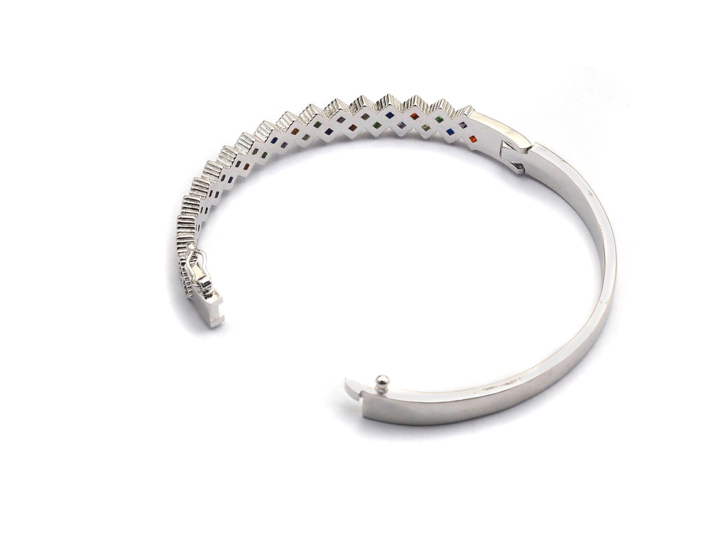 Colorful CZ Micro Pave Bracelet,X79