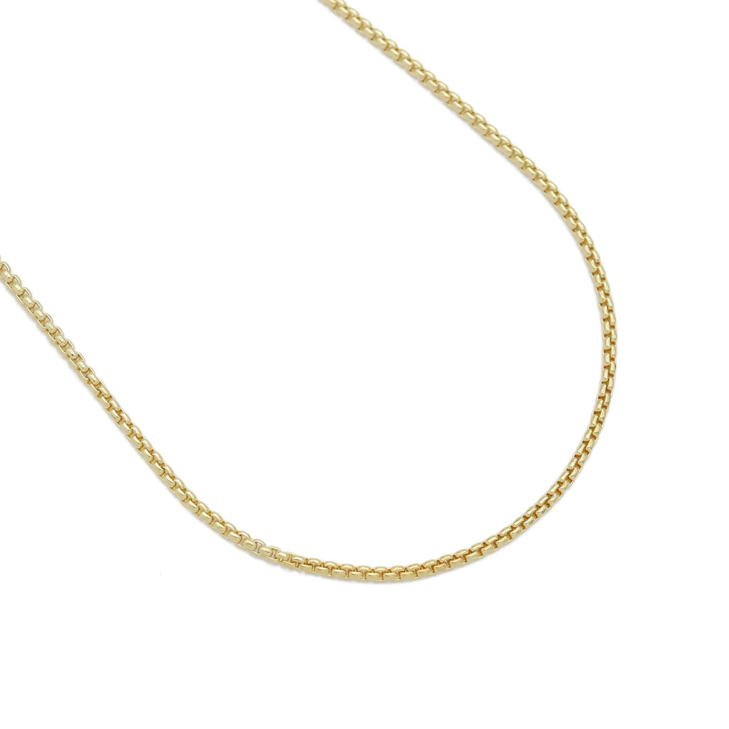 Dainty Gold box Chain Adjustable Necklace, Sku#LD590