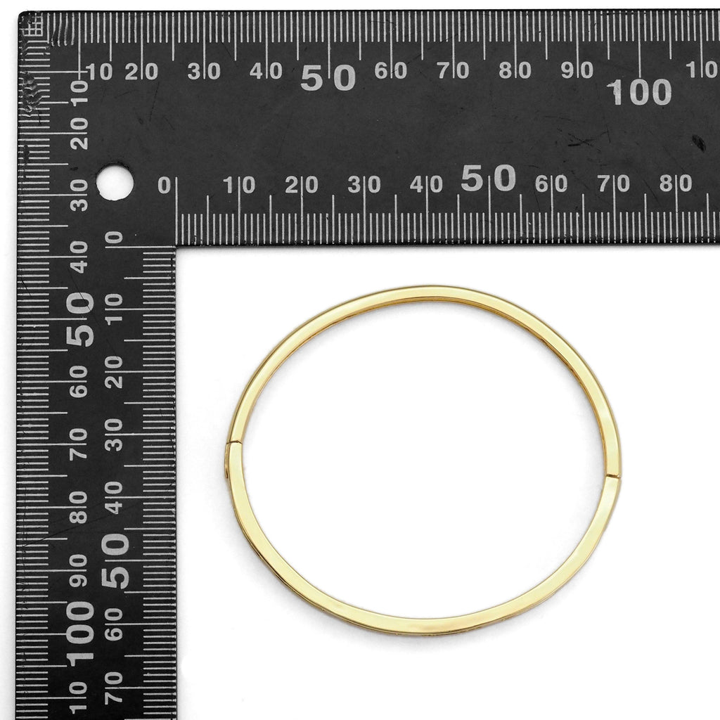 Clear Baguette CZ Gold Heart Thin Bracelet, Sku#LX262