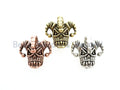 Antique Clown Skull Bead, For 550 Paracord EDC Survival Bracelet, Men's Bracelet Beads, Paracord KeyChain Beads,22x22x19mm,1pc,sku#Y106