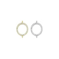 Cubic Zirconia Oval link Connector, Cubic Zirconia Connector, Z898