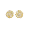 Gold CZ Sunflower Charm, Sku#LD424