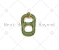 Colorful Micro Pave CZ Soda Pop Tab Shape Pendant,18K Gold Filled CZ Charm,Necklace Bracelet Charm Pendant,16x25mm,Sku#F1412