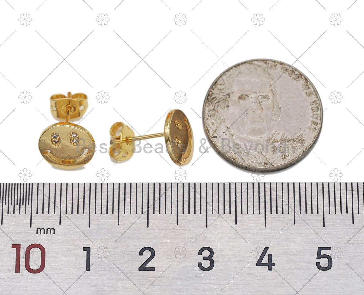 Smiley Face Earrings, Sku#LD178