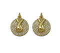 CZ Gold Prayer Hands Coin Charm, Sku#LK658