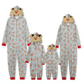 Fashionable Hooded Christmas Print Jumpsuit - # BOAA131510001