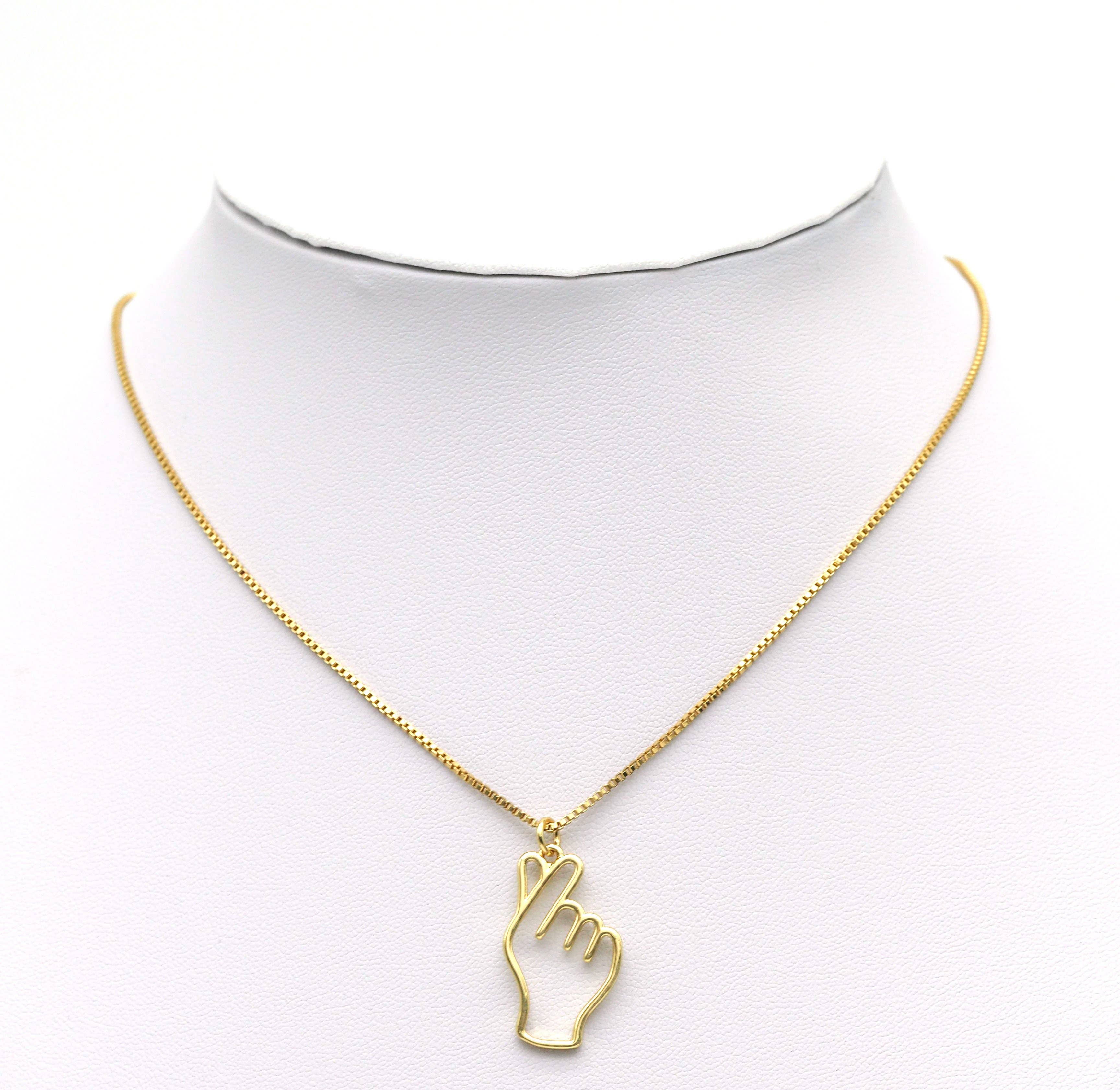Love You Hand Gesture Charm, Sku#F1465