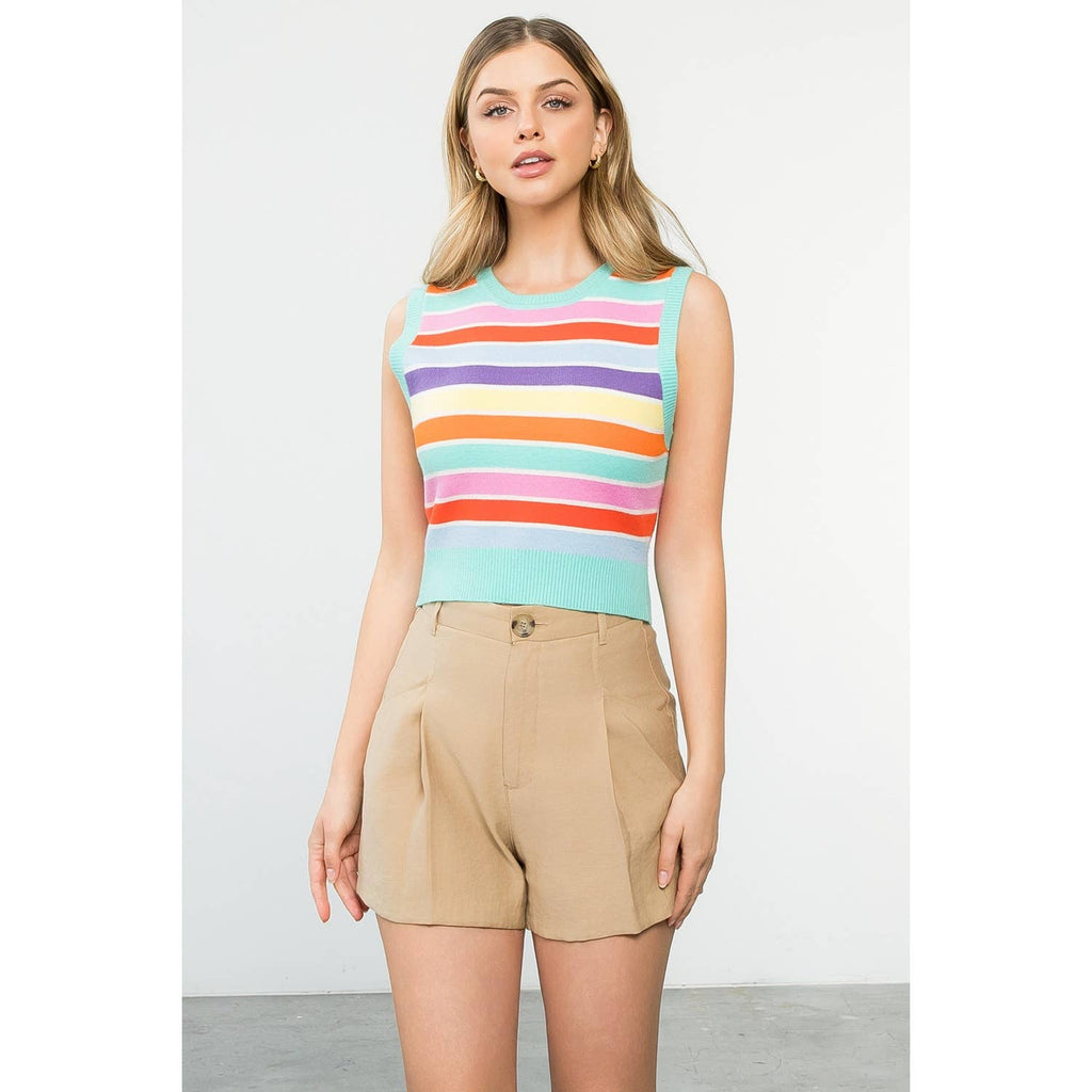 Callie- Multi Color Stripe Knit Top