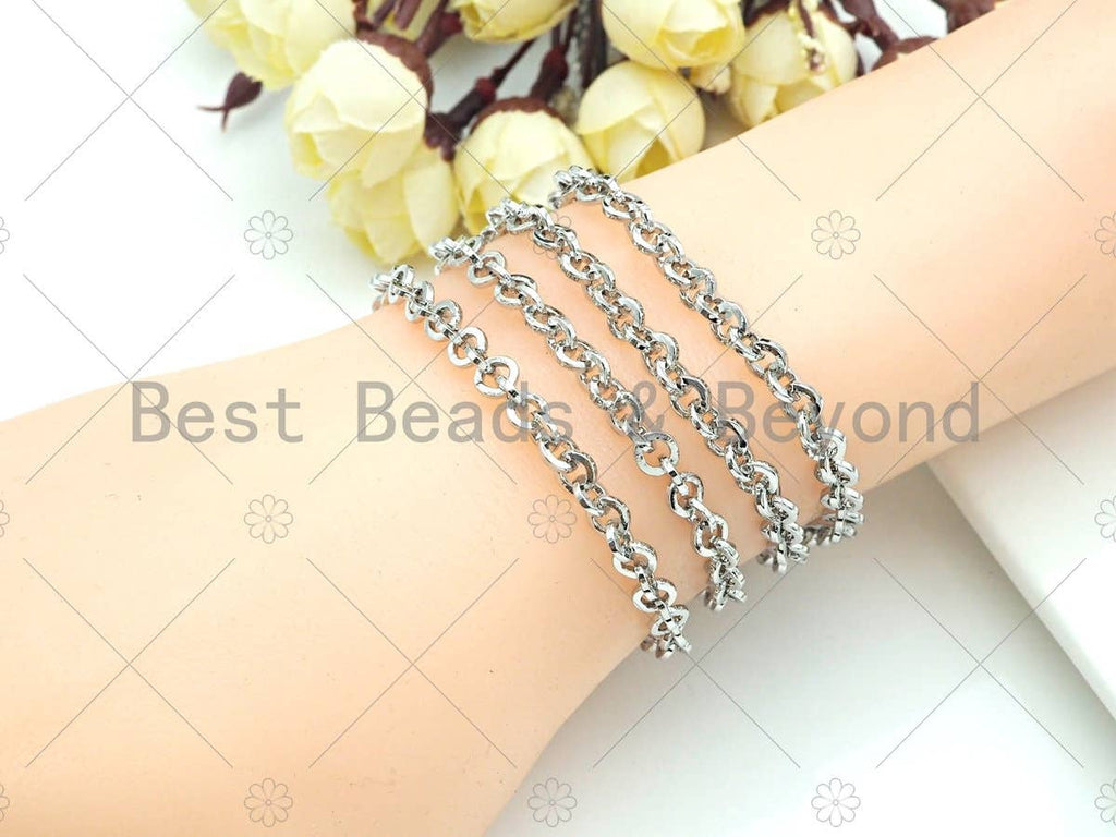5mm Rolo Chain by Yard,18K Gold Plated/Gunmetal / Sil M361