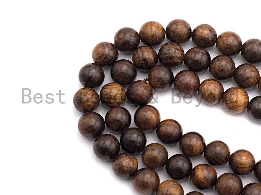 Natural Smooth Round Wood beads, 6mm/8mm/10mm/12mm Natural Brown Wood beads, Natural  Wood Grain Beads, 15.5inch strand,SKU#U468