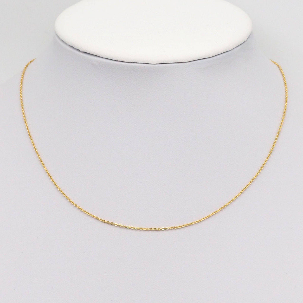Gold Silver Dainty Link Chain Adjustable necklace, Sku#A110