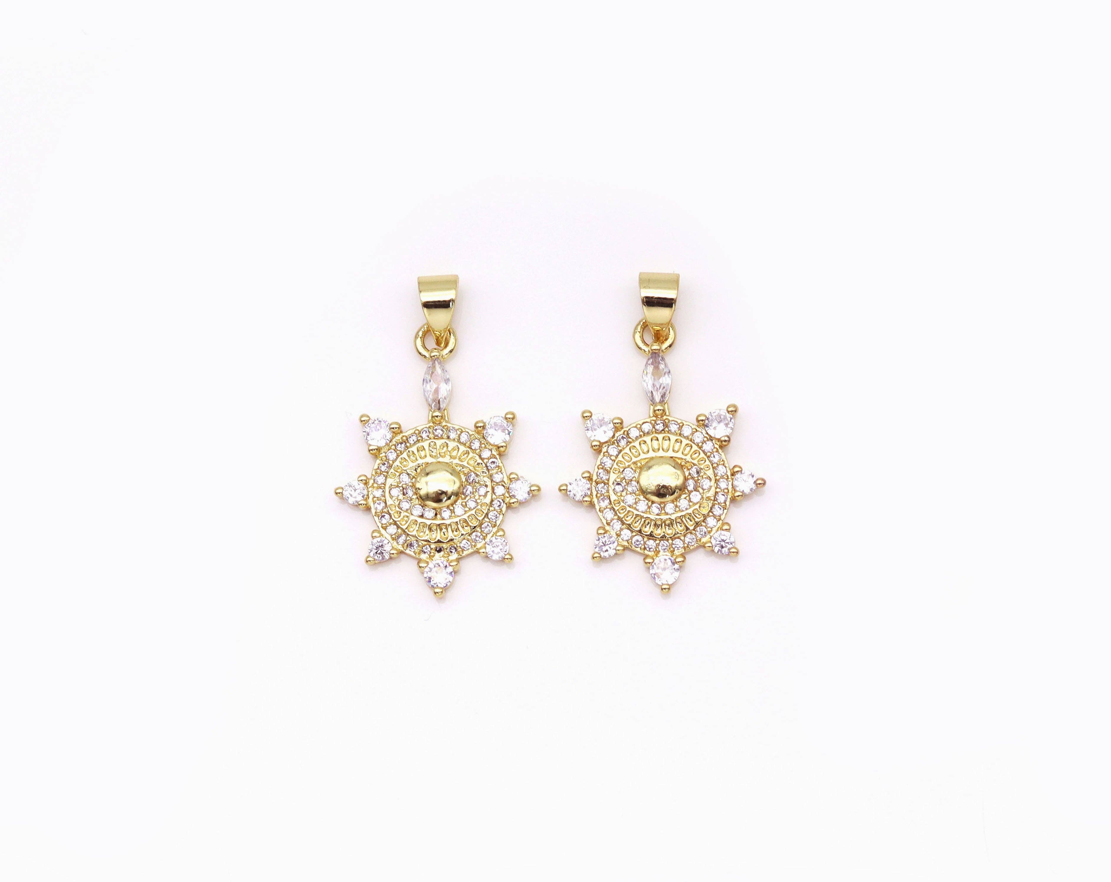 Gold Spike Eye Charm, LK541