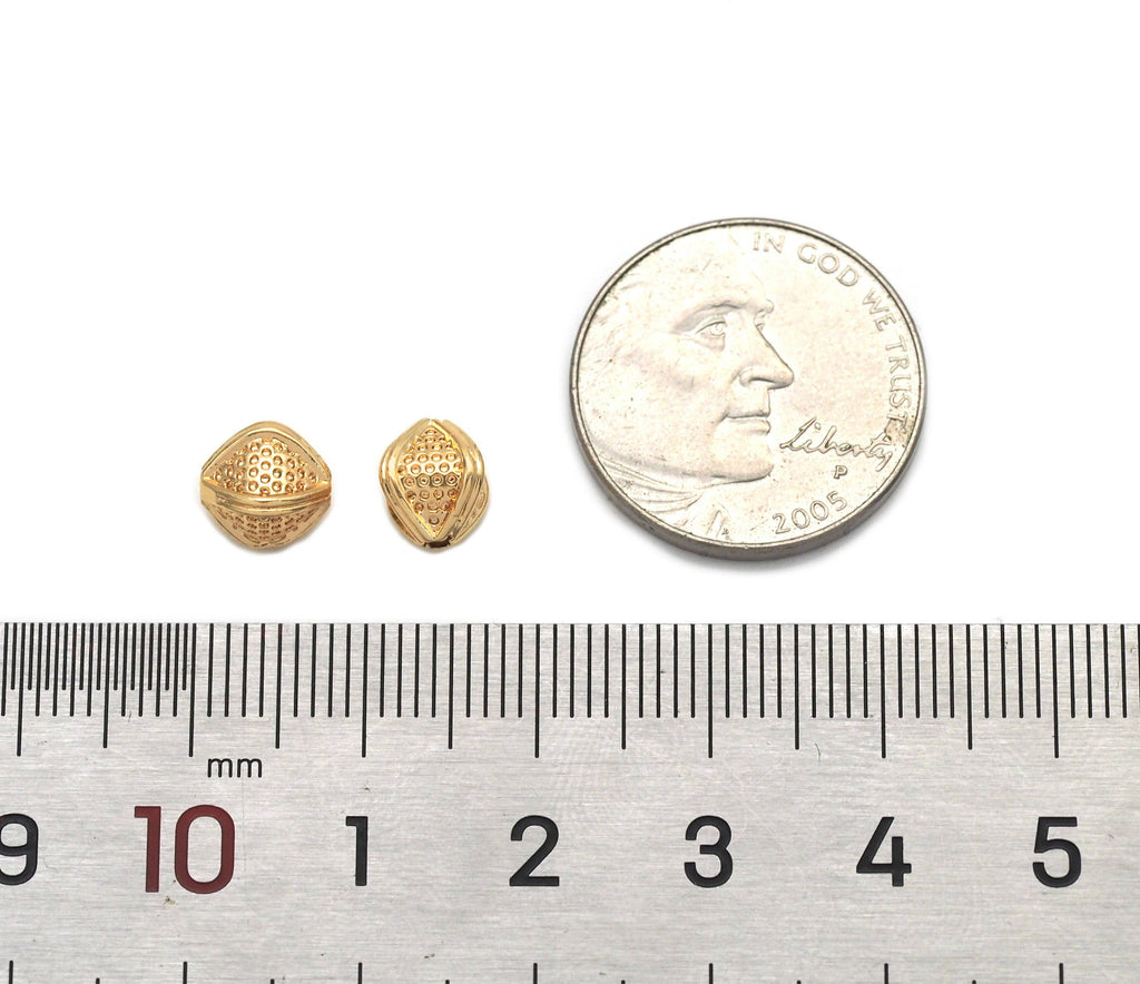 Gold Bicone Spacer Beads, Sku#ZX111