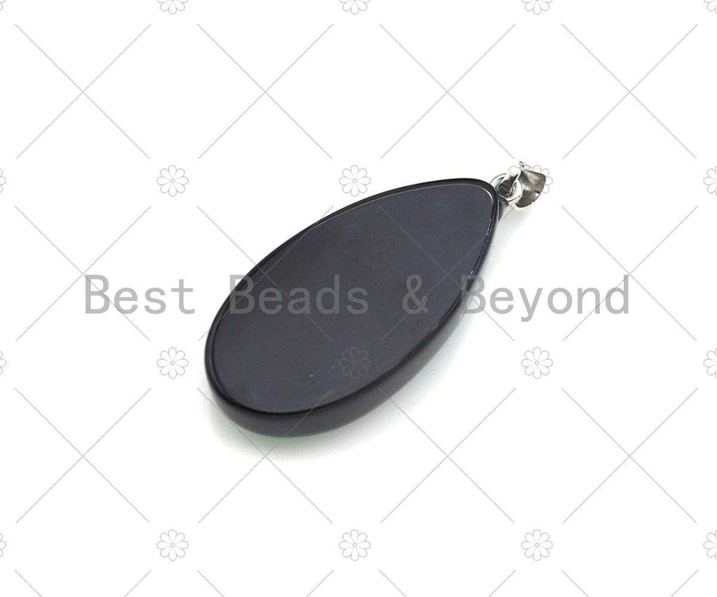 High Quality Natural Druzy Agate Teardrop Shape Pendant, Blue Pink Orange Green Necklace Agate Pendant, 20x40mm,Sku#YK12