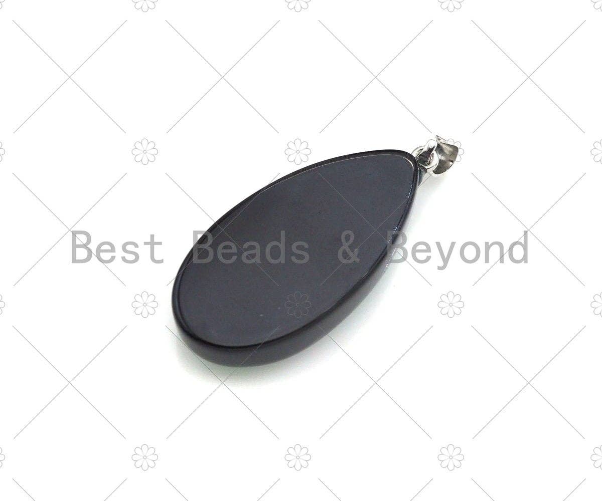 High Quality Natural Druzy Agate Teardrop Shape Pendant, Blue Pink Orange Green Necklace Agate Pendant, 20x40mm,Sku#YK12