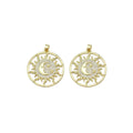 CZ Sun Cresent Moon Star Charm, Sku#LK917