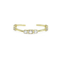 Gold Rectangle CZ Bracelet, Sku#LX404