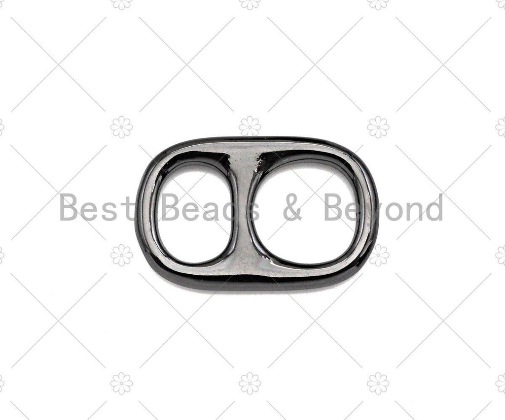Soda Pop Tab Charm, Pull Tab, Soda Cap Charm, Gold/Rose gold/Silver/Gunmetal Soda Tab Pendant, Can Tab Charm, 14x22mm, sku#E526C