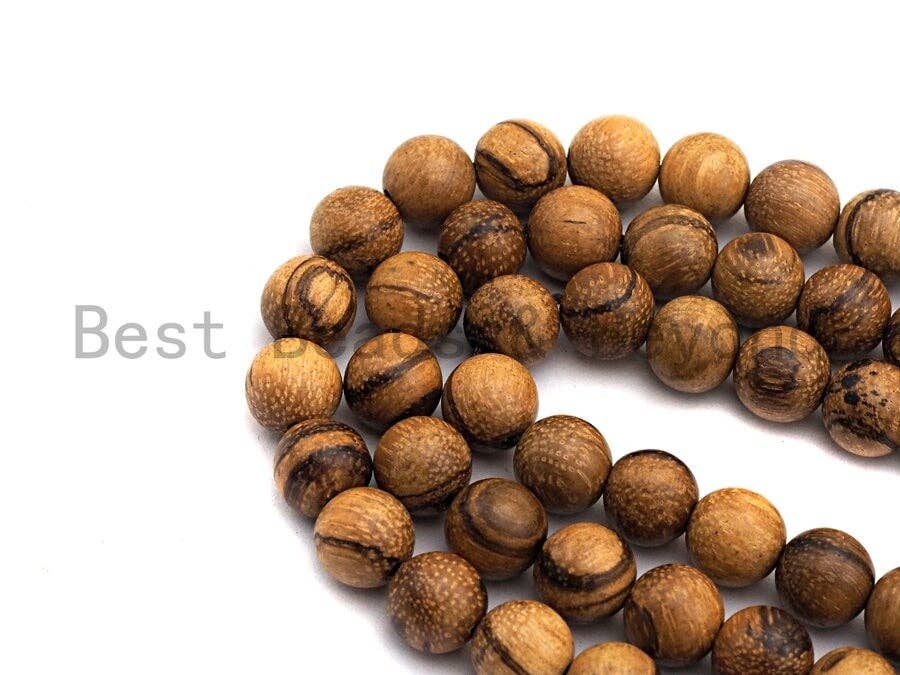 Natural Smooth Round Wood beads, 6mm/8mm/10mm/12mm Natural Brown Wood beads, Natural  Wood Grain Beads, 15.5inch strand,SKU#U464