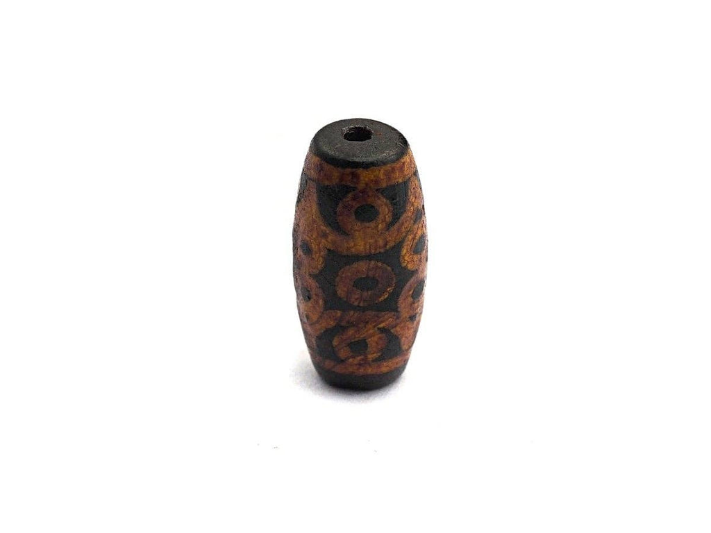 Natural Tibetan Agate Barrel Beads, Black Dzi beads, Barrel Agate Beads,10x20mm, sku#U566