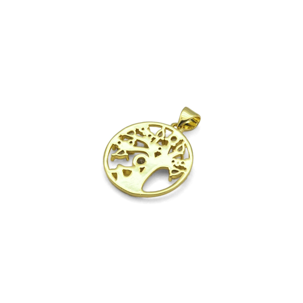 Gold CZ Under the Tree Charm, Sku#LD420