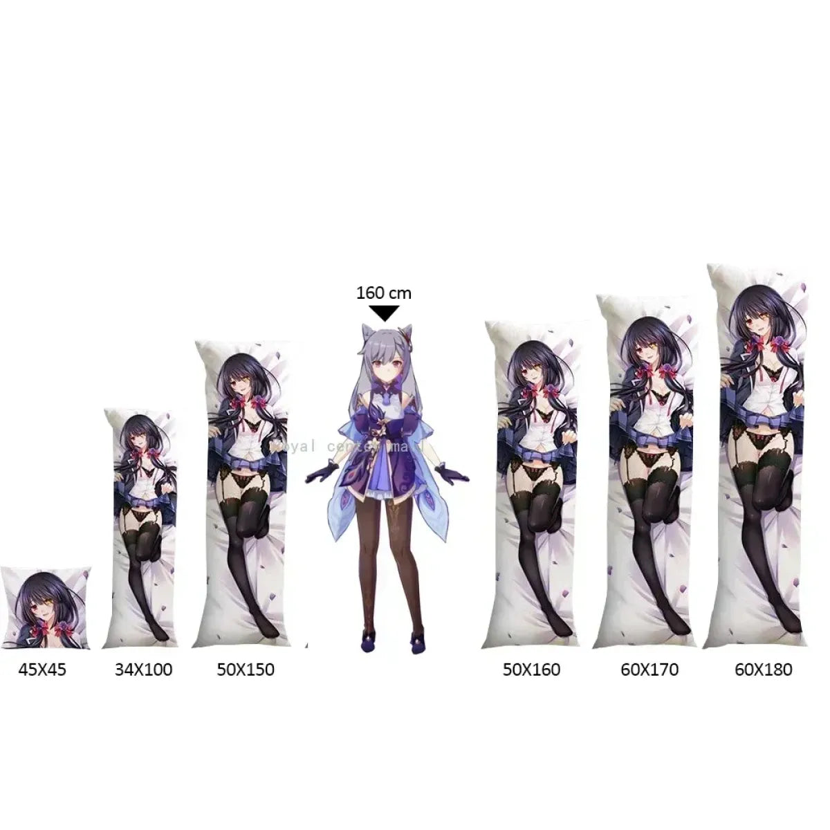 Silver-Haired Femme Fatale Dakimakura – 2WAY Body Pillow Cover