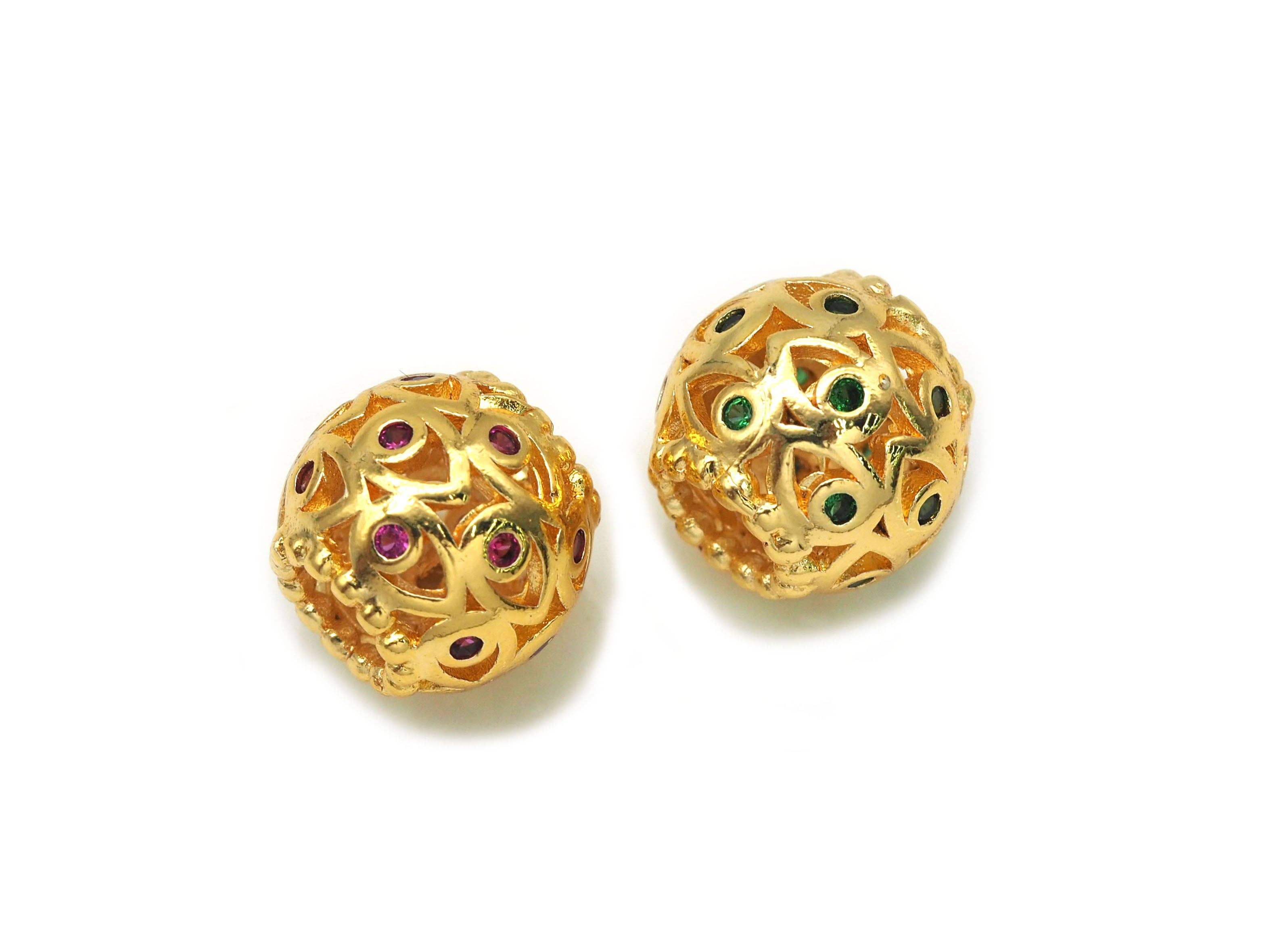 CZ Ball Spacer Beads, Ball Charms, Sku#LD199
