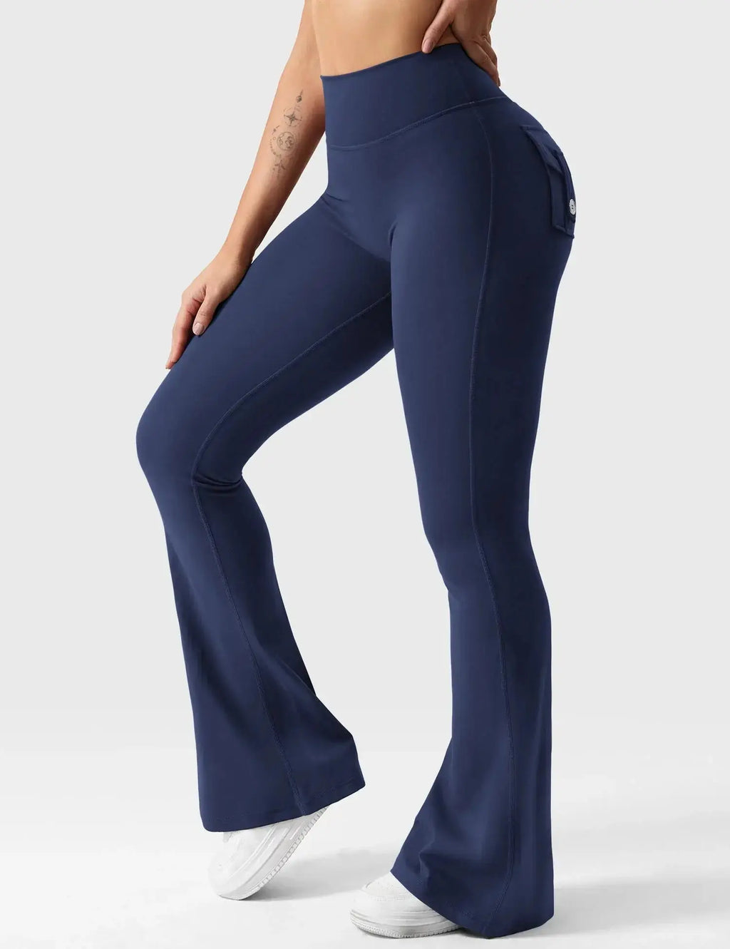 Flare Yoga Pants High Waisted | Flairé™ Flared Leggings with Pockets 30"