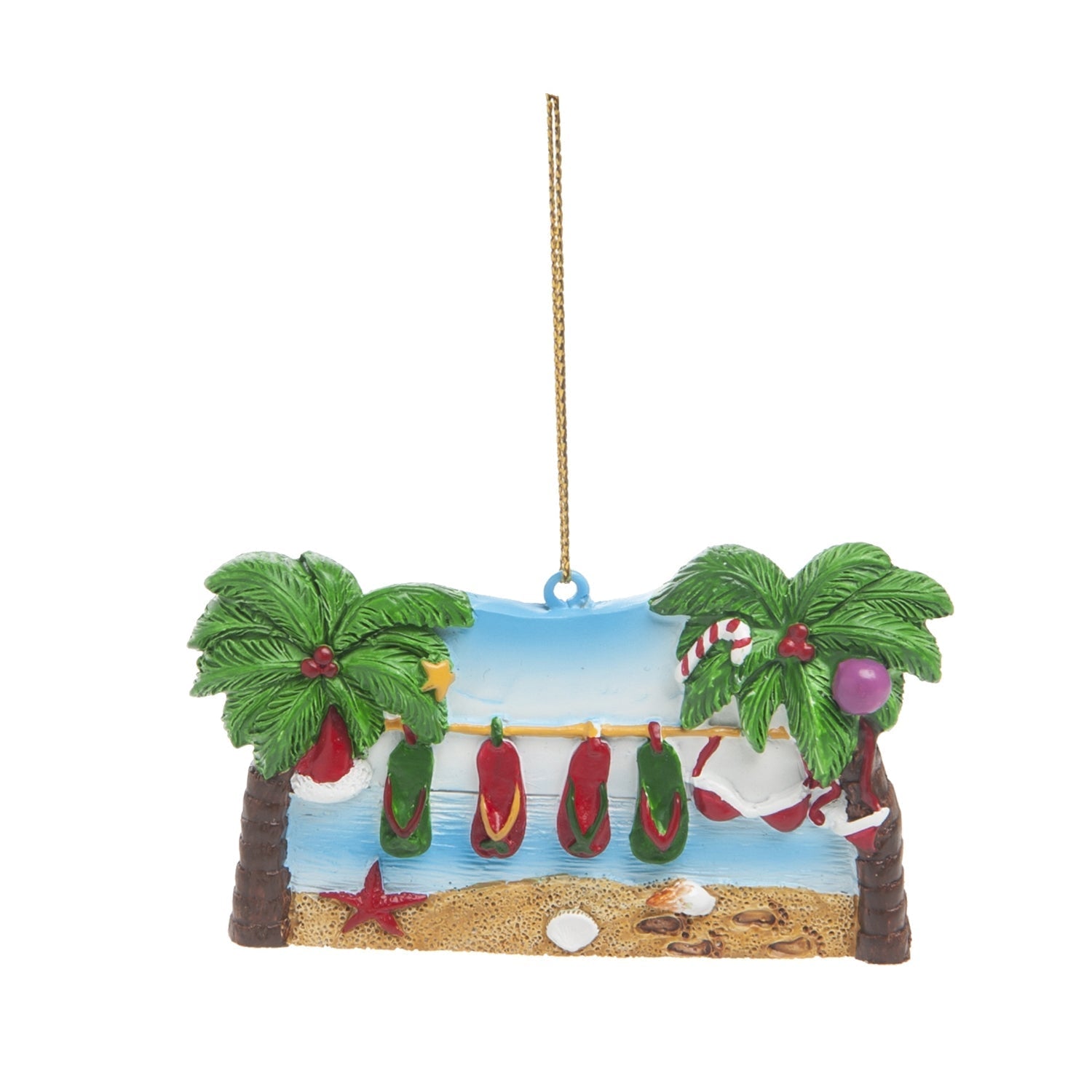 Flip Flop Clothesline Christmas Ornament