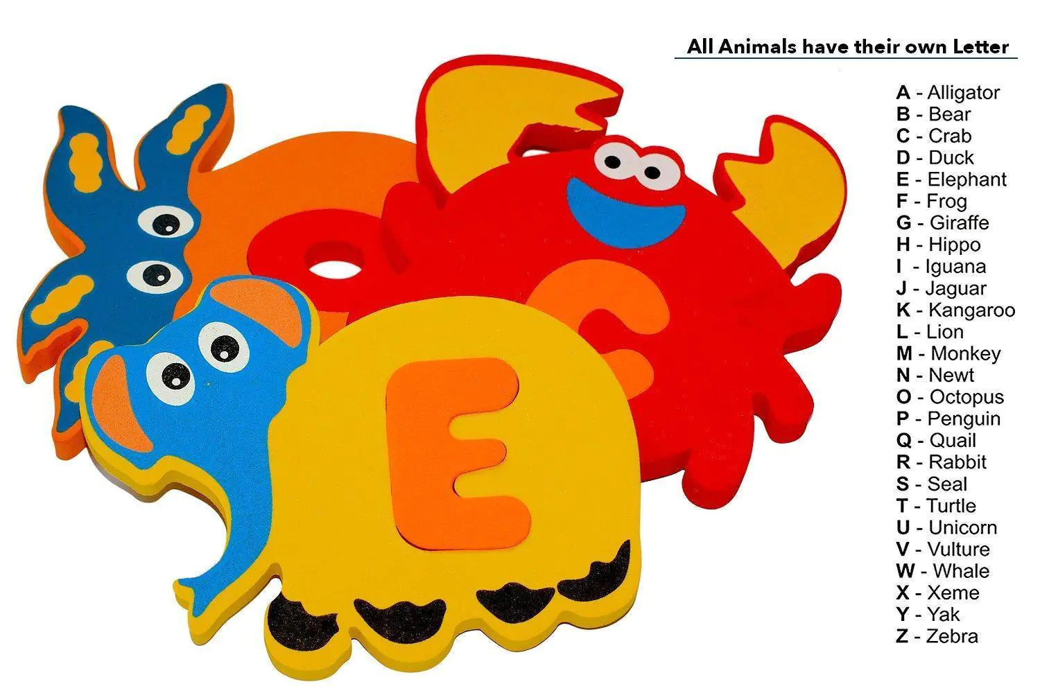 Foam Bath Toys Premium Educational Floating Bathtub Preschool Alphabet 52 Pcs - # BAGE11610004