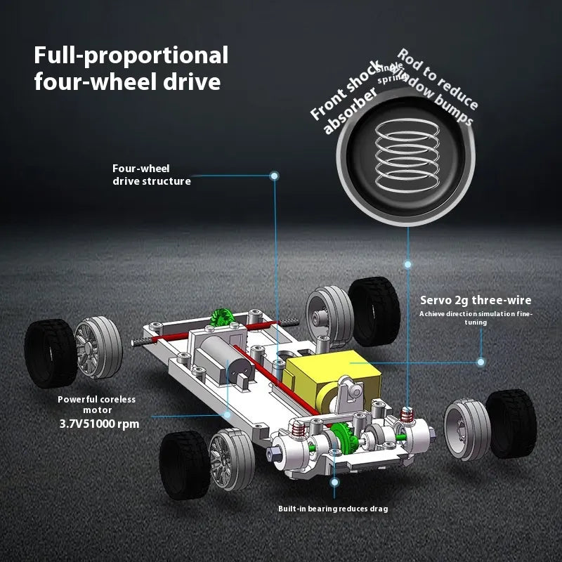 Four-wheel Drift Car Indoor Endurance Mini Rc Remote Control Car - # BOT&G51910001