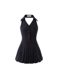 French Kikyo Off-Shoulder Spicy Girl Dress - # GIAA231710019