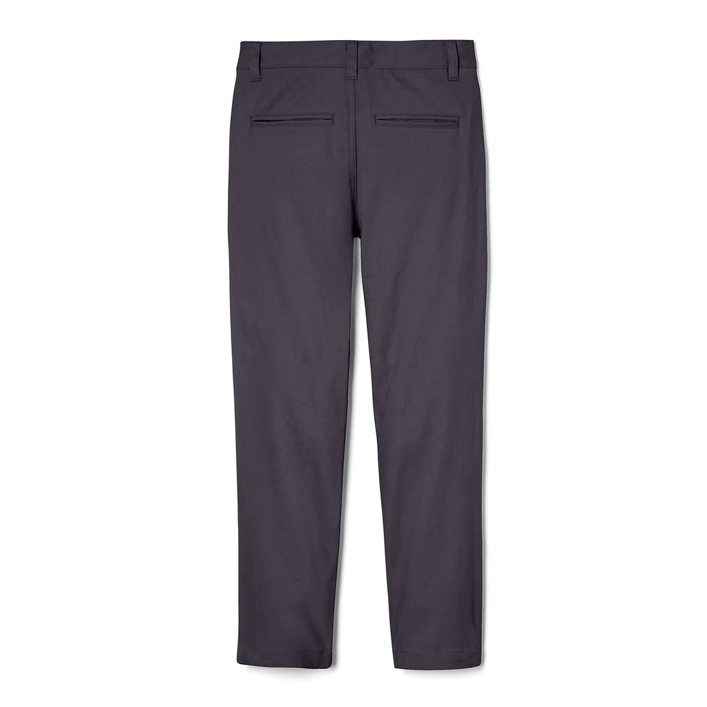 French Toast Boys' Adjustable Waist Straight Fit Stretch Twill Chino Pant 10 School Uniform Heather Gray - # BOAA12410003