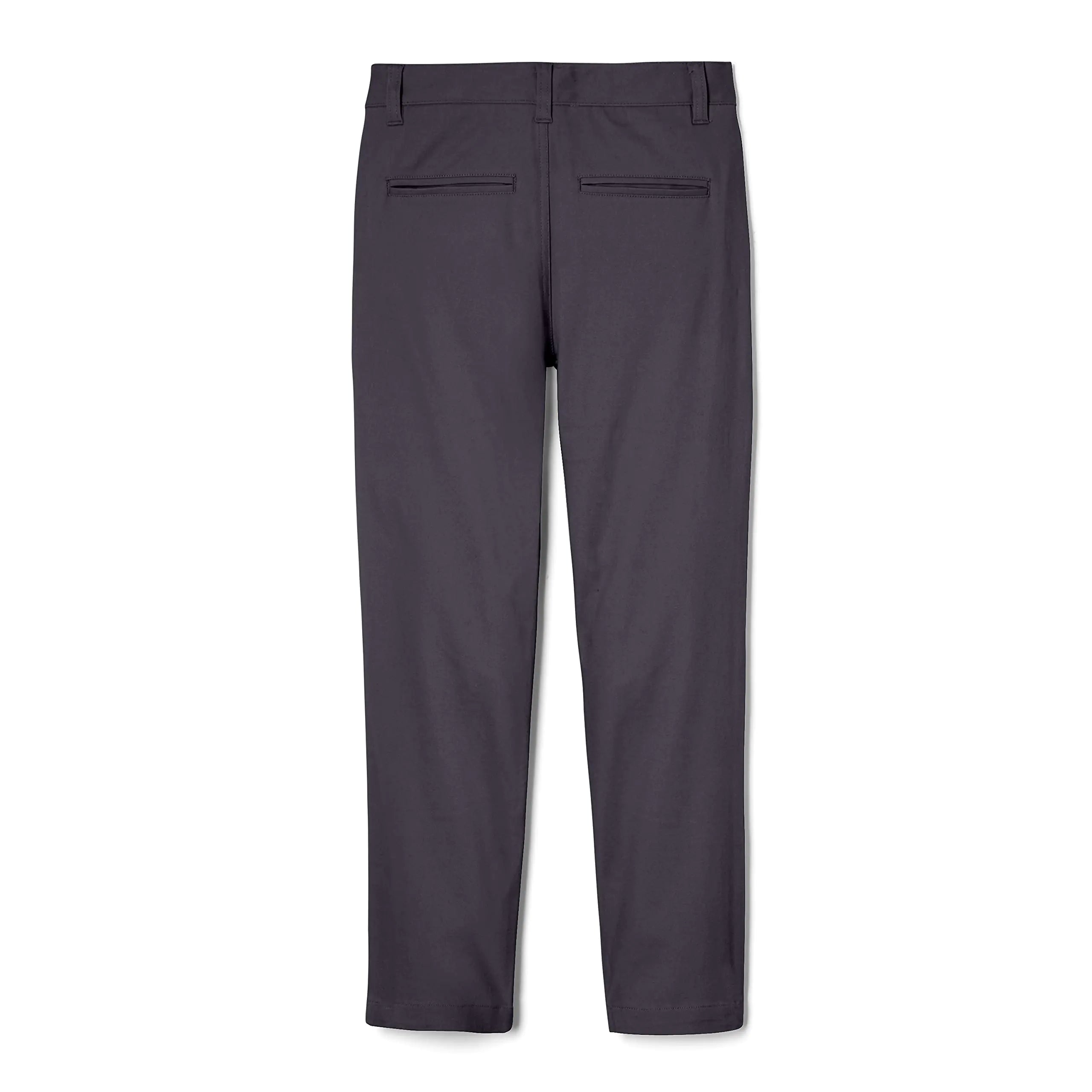 French Toast Boys' Adjustable Waist Straight Fit Stretch Twill Chino Pant 10 School Uniform Heather Gray - # BOAA12410003