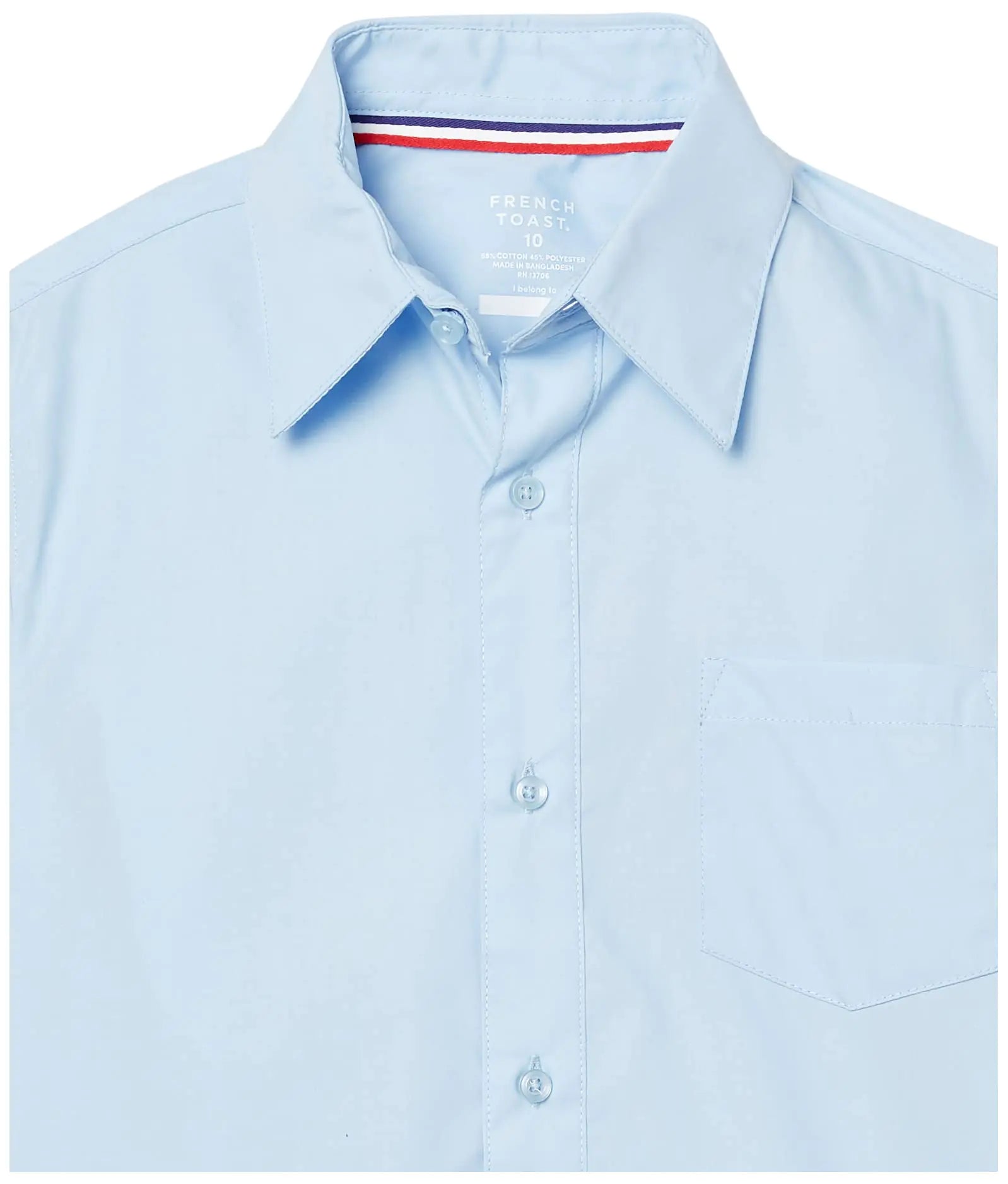 French Toast Boys' Expandable Collar Button Down Dress Shirt with Long Sleeves (Standard & Husky) 3T Light Blue - # BOAA11510004