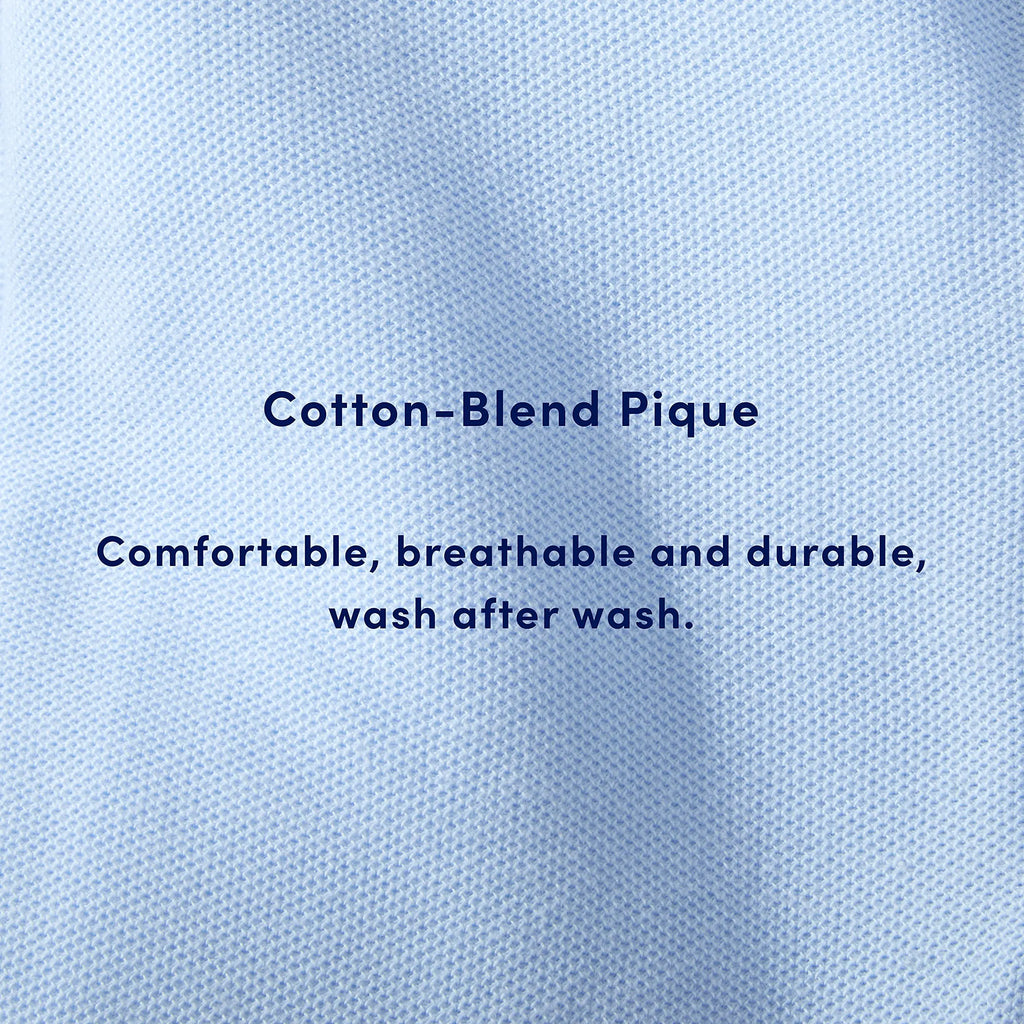 French Toast Boys' Short Sleeve Pique Polo Uniform Shirt (Standard & Husky) 3T Light Blue - # BOAA11510003