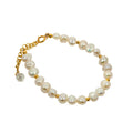 Freshwater Pearl Gold Bracelet Adjustable 7 Inch Delicate