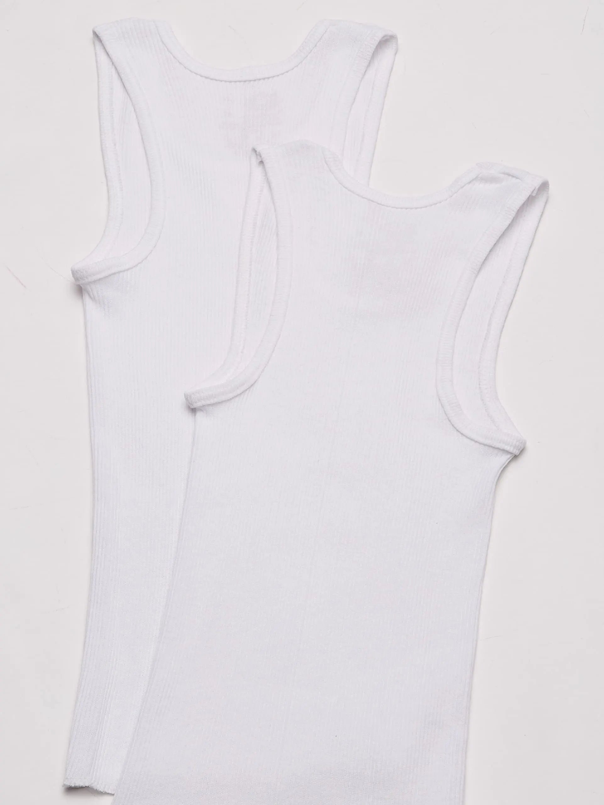 Fruit of the Loom Boys' Cotton White T Shirt 4-5T Tank - Toddler - 6 Pack - White - # BOAA11510012