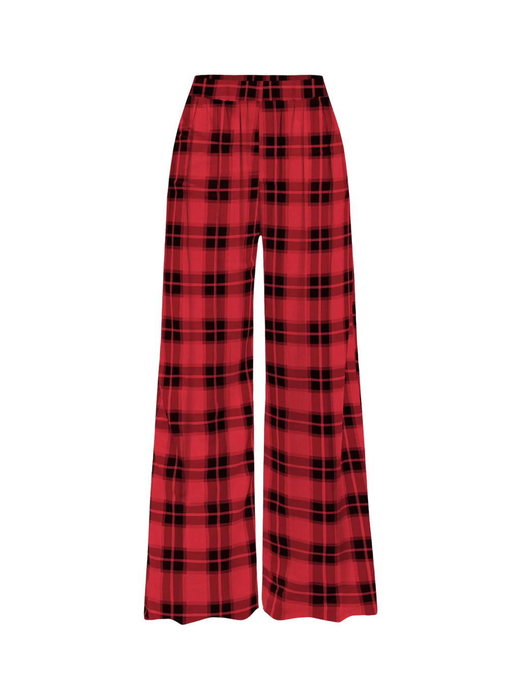 GEMLON Wide Leg Pants for Women Pleated Elastic Waisted Causal Pants Loose Fit Palazzo Trousers with Pockets(Casual Pants M) - # GIAA23410021