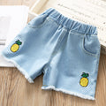 Girls' Embroidered Denim Shorts | For Ages 3-8 Years - # GIAA21410020