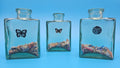 Glass Bottle with Butterfly – Coastal Home Decor Shell Accent