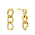 925 Sterling Silver D Drop Moissanite VVS1 Diamond Dangle Earrings - Luxury
