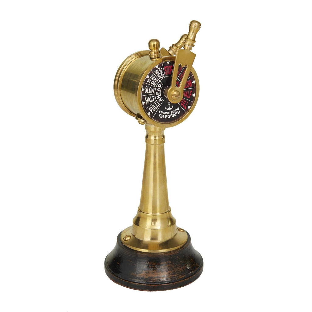 Gold Metal Ship Telegraph – Nautical Decorative Accent