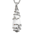 Grape Vine Necklace Silver Pendant With Crystal Accents