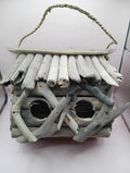 Handcrafted Driftwood Birdhouses – Single & Double Variants – Coastal Rustic Decor