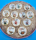 Christmas Ornament Set – Coastal & Traditional Sand Dollar “12 Days of Christmas” Handcrafted Holiday Decor
