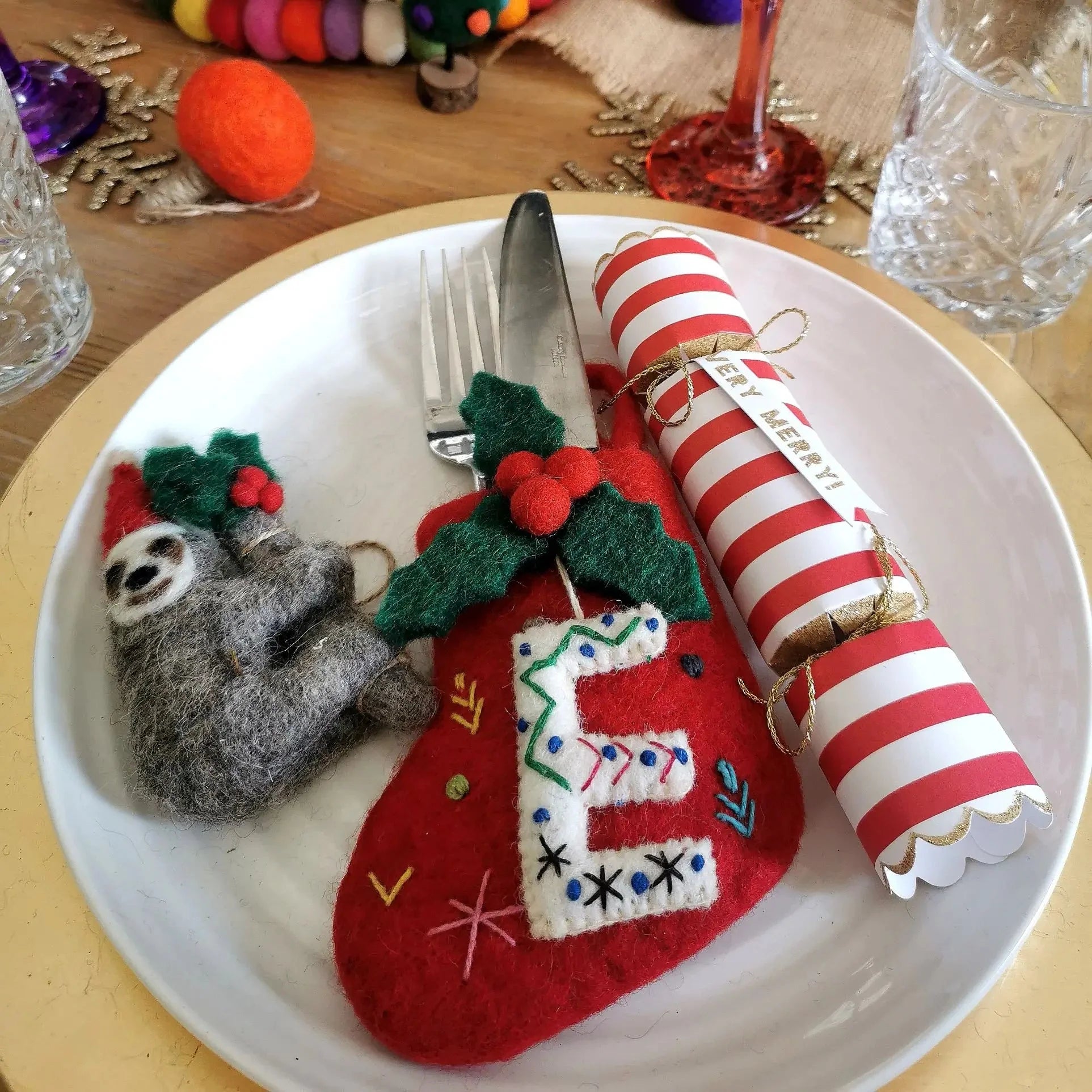 Handmade Felt Mini Alphabet Stockings