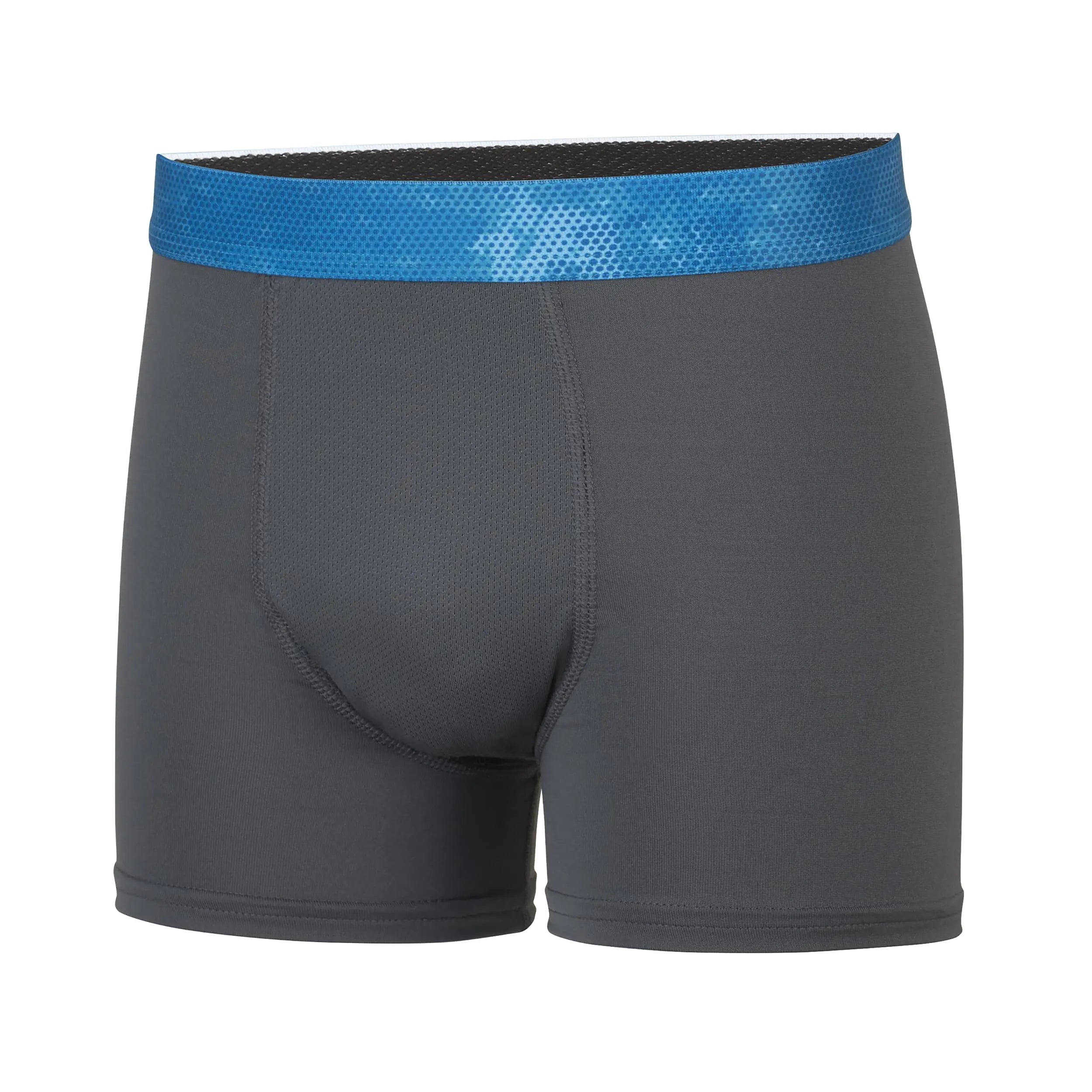 Hanes Boys' Big Performance Tween Boxer Brief Pack, X-Temp Mesh Stretch Underwear, Black, 6-Pack Large Black/Grey - 6 Pack - # BOAA11410003
