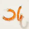 Harbor Resin Hoop Earrings - Carmel